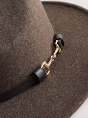 Brown Snaffle Fedora Snaffle Hat - Image 5 of 6