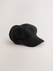 Black Baker Boy Cap - Image 1 of 3