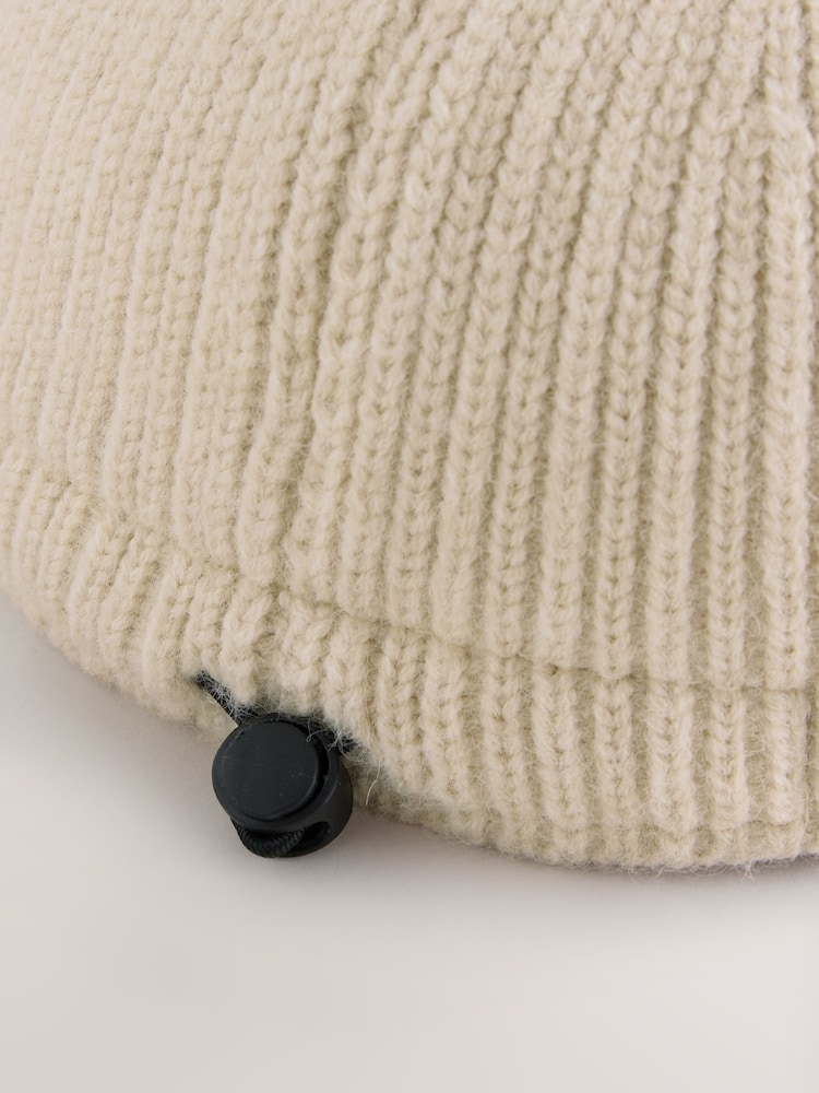 Ecru/White Knitted Cap - Image 7 of 7 Ecru/White Knitted Cap - Image 7 of 7