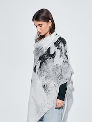 Monochrome Plisse Lightweight Scarf - Image 3 of 6