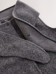 Charcoal Grey Scardi Cover-Up Jacket with Removable Collar/ Scarf - Image 6 of 8