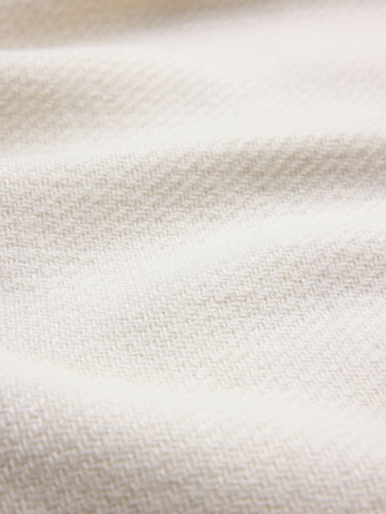 White Wool Midweight Scarf - Image 10 of 10