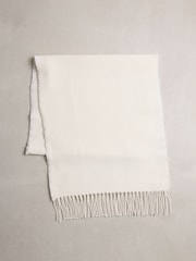 White Wool Midweight Scarf - Image 7 of 10