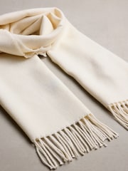 White Wool Midweight Scarf - Image 8 of 10