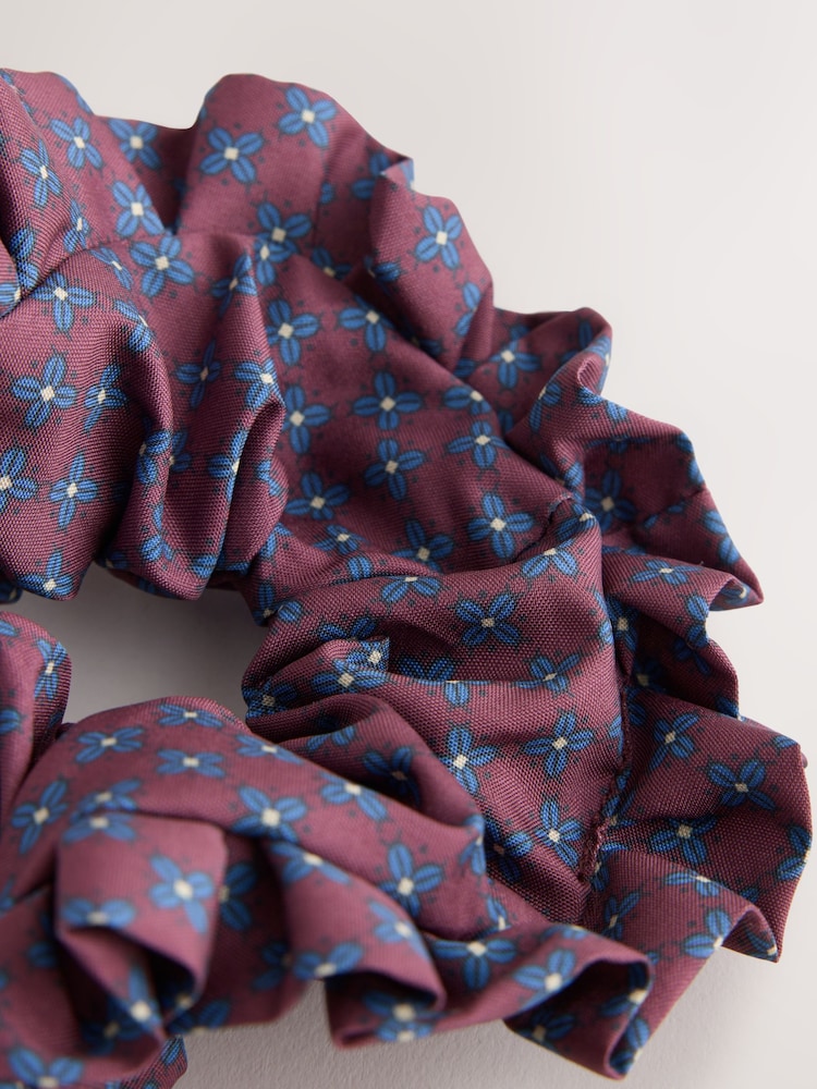 Berry/Red Check Scrunchie 1 Pack - Image 2 of 3