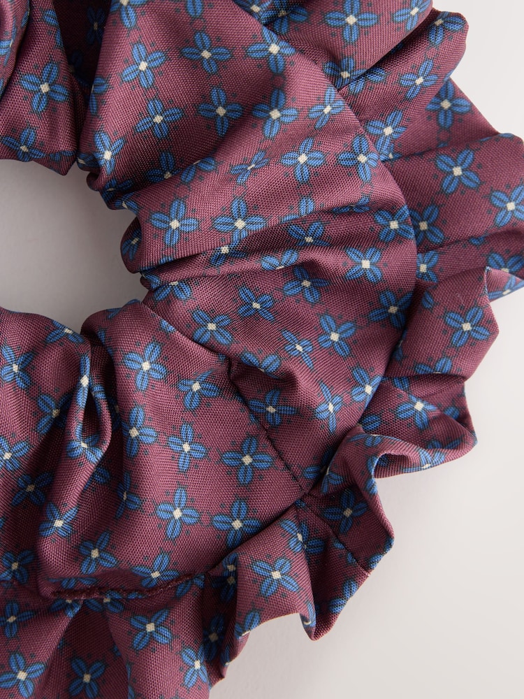 Berry/Red Check Scrunchie 1 Pack - Image 3 of 3