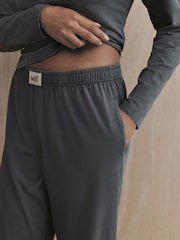 self. Charcoal Grey Soft Touch Long Sleeve Pyjamas - Image 4 of 5