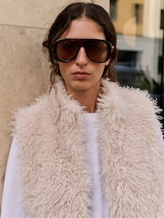 Cream Fur Gilet - Image 2 of 6