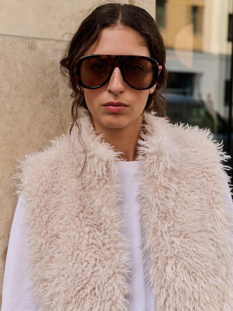 Cream Fur Gilet - Image 2 of 6