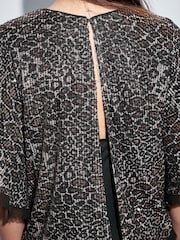 Silver Sequin Animal Cape Top - Image 4 of 7