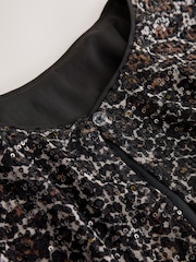 Silver Sequin Animal Cape Top - Image 6 of 7