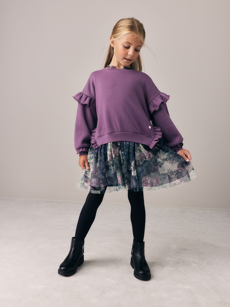 Laura Ashley Sweat-Kleid im Lagenlook - Bild 1 von 11 Laura Ashley Sweat-Kleid im Lagenlook - Bild 1 von 11
