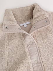 Ecru Oversized Borg Gilet Cover-Up - Image 7 of 9