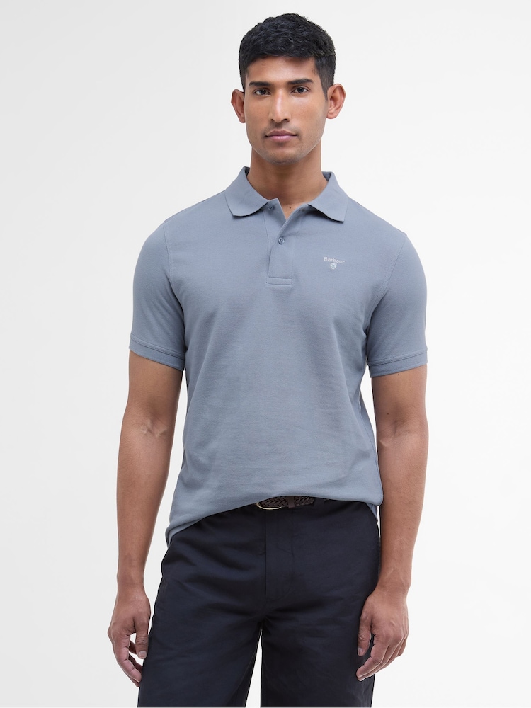Barbour Blue Original Sports Tailored Polo Shirt - Image 1 of 7