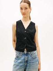 Γιλέκο Tommy Jeans από λινό - Εικόνα 1 του 5