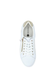Pavers White Wide Fit Chunky Lace-Up Trainers - Image 4 of 5