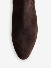 B by Ted Baker Black Leather Sock Knee High Boots - Image 6 of 8