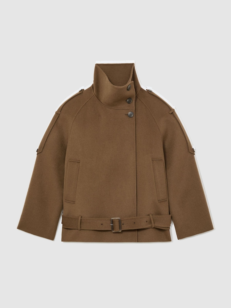 Reiss Lea Wool-Blend Funnel-Neck Blindseam Coat - 10суретінің 2 суреті Reiss Lea Wool-Blend Funnel-Neck Blindseam Coat - 10суретінің 2 суреті