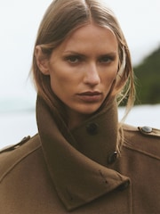 Reiss Lea Wool-Blend Funnel-Neck Blindseam Coat - 10суретінің 3 суреті