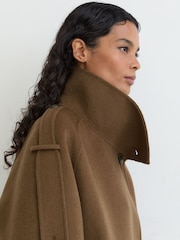 Reiss Lea Wool-Blend Funnel-Neck Blindseam Coat - 10суретінің 6 суреті
