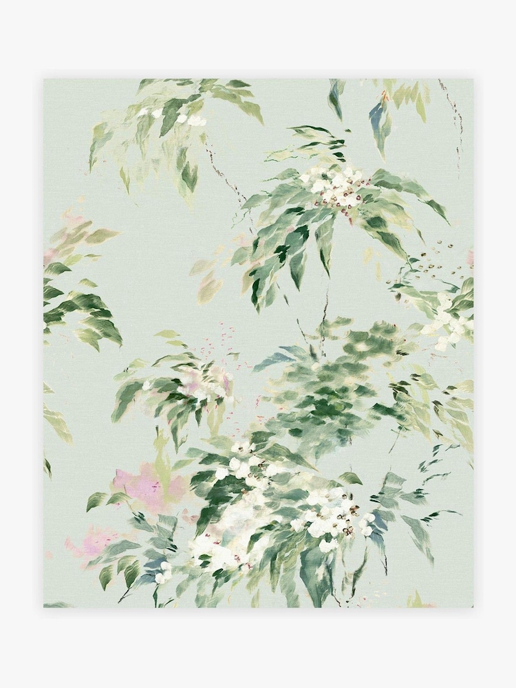 Sage Ruiz Floral A4 Wallpaper Sample Floral - Image 2 of 5 Sage Ruiz Floral A4 Wallpaper Sample Floral - Image 2 of 5