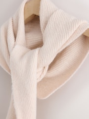 Oatmeal Large Ribbed Triangle Scarf - Image 7 of 8