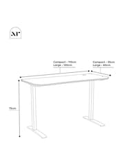 XR Living Oak White Office Desk with Wireless Charging and LED Lights - Image 5 of 6