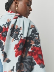 Estampa floral azul - Scarfde peso médio - Imagem 4 de 7