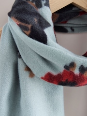 Estampa floral azul - Scarfde peso médio - Imagem 6 de 7