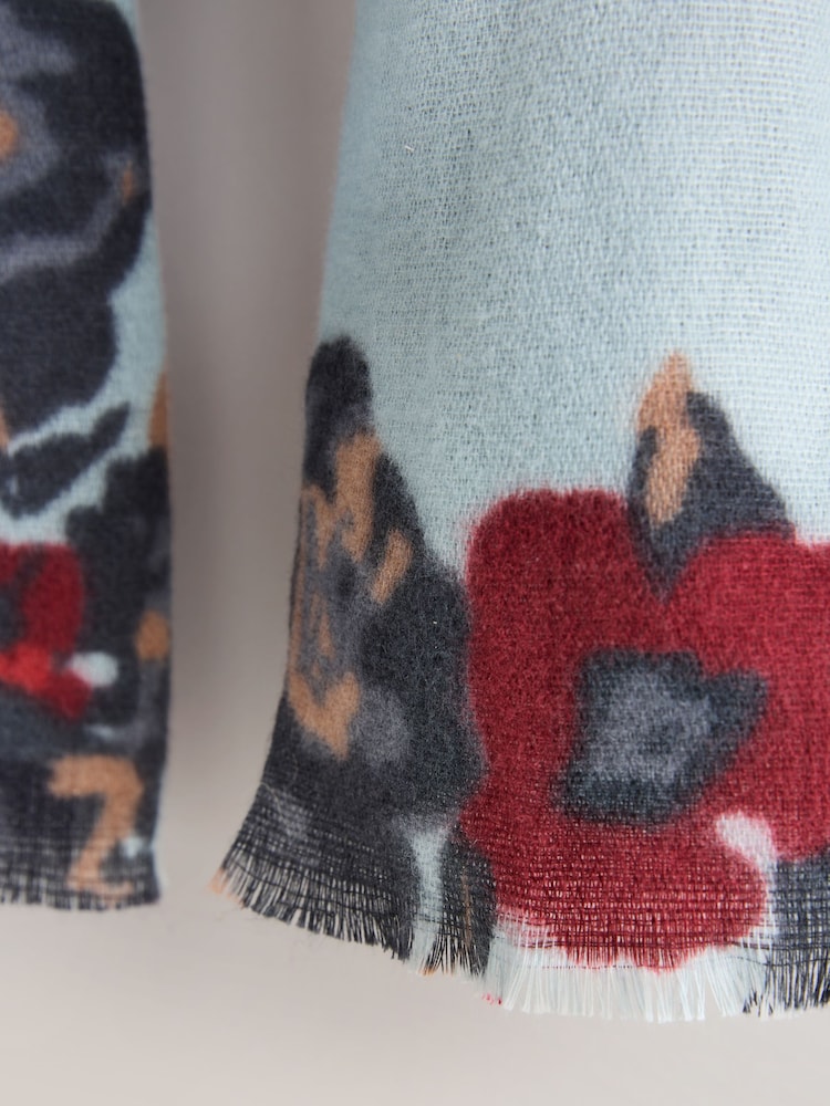Estampa floral azul - Scarfde peso médio - Imagem 7 de 7