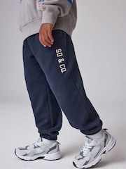 Superdry Grey Marl/Navy Sweatshirt and Joggers Set 2 Piece - Image 3 of 10