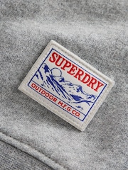 Superdry Grey Marl/Navy Sweatshirt and Joggers Set 2 Piece - Image 7 of 10