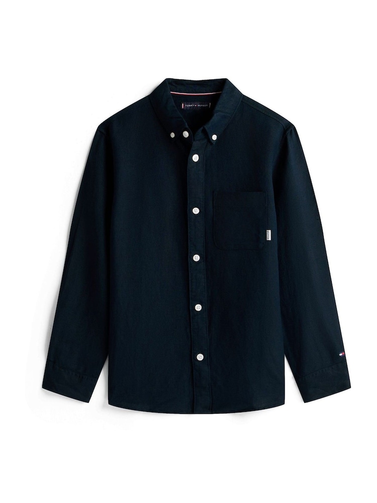 Tommy Hilfiger Blue Long Sleeve Shirt - Image 5 of 5 Tommy Hilfiger Blue Long Sleeve Shirt - Image 5 of 5