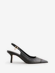 Monogram Point Toe Sling Back Heels - Image 4 of 8