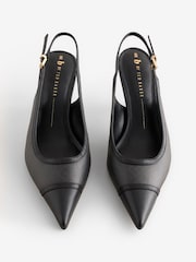 Monogram Point Toe Sling Back Heels - Image 5 of 8