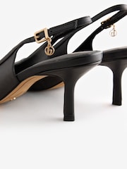 Monogram Point Toe Sling Back Heels - Image 8 of 8