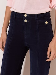 Lipsy Navy Rinse High Waist Relaxed Flare Jeans - Image 3 of 6