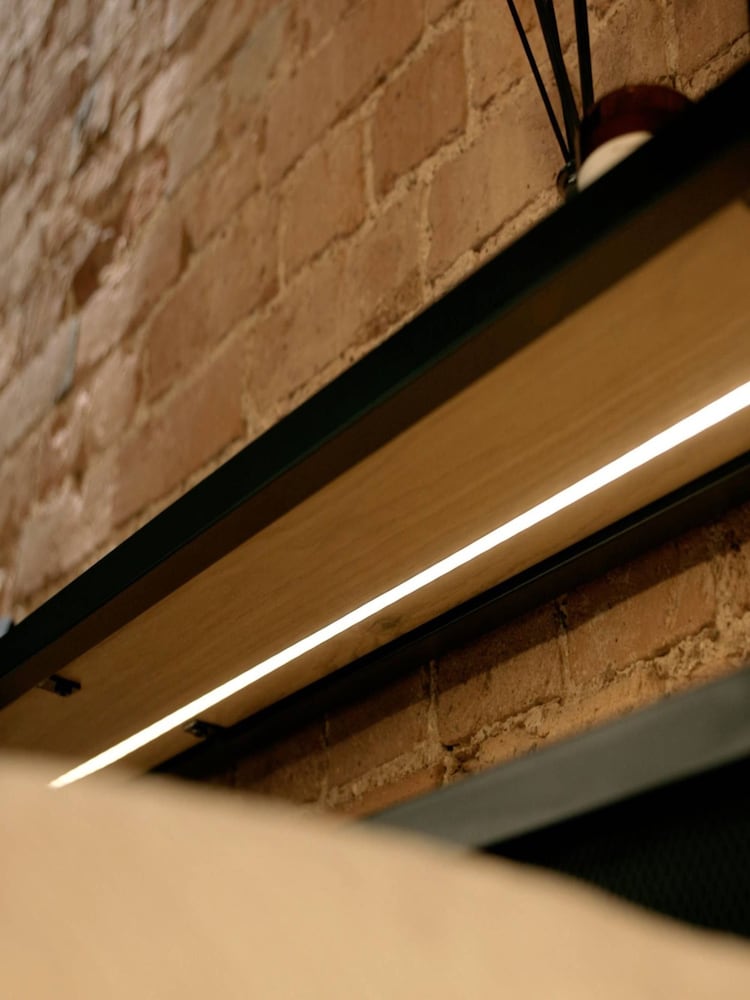 XR Living Oak Black Denver Ottoman Bed With App Controlled LED Lights - Image 2 of 5