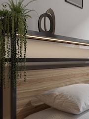 XR Living Oak Black Denver Ottoman Bed With App Controlled LED Lights - Image 3 of 5