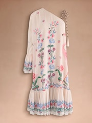Cath Kidston Ecru One Shoulder Flamingo Dress - Image 3 of 3