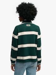 ירוק - Superdry Crest Stripe Rugby Shirt - תמונה 3 מתוך 5