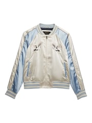 Superdry Blue Suikajan Embroidered Bomber Jacket - Image 7 of 7