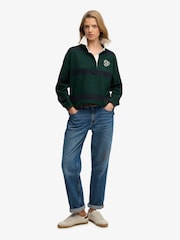 ירוק - Superdry חולצת רוגבי עם פסים, קולקציית Heritage - תמונה 4 מתוך 7