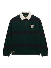 ירוק - Superdry חולצת רוגבי עם פסים, קולקציית Heritage - תמונה 6 מתוך 7