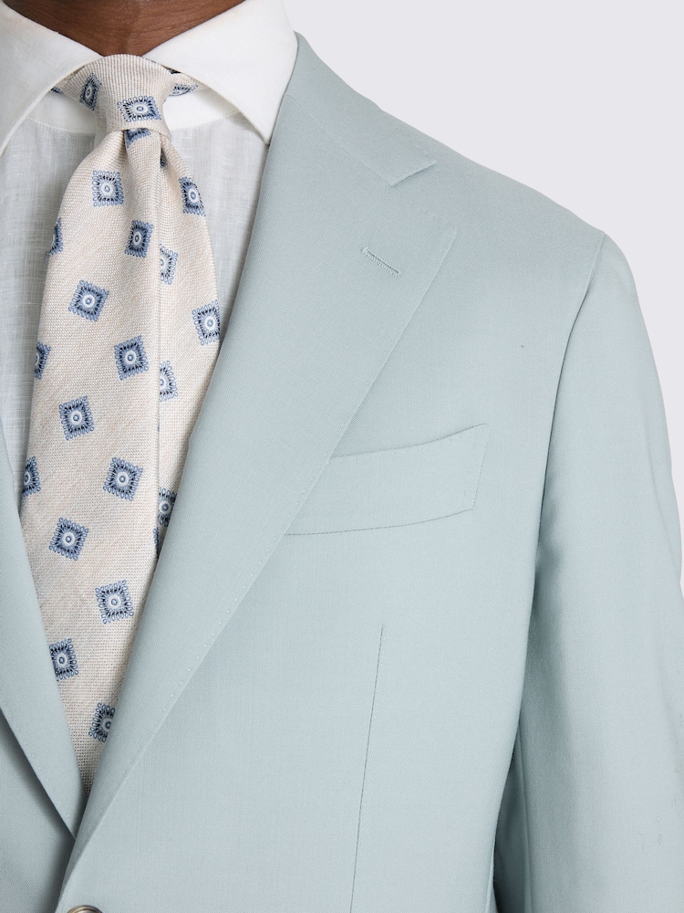 MOSS Aqua Tailored Fit Italian Tropical Suit Jacket - Image 4 of 4 MOSS Aqua Tailored Fit Italian Tropical Suit Jacket - Image 4 of 4