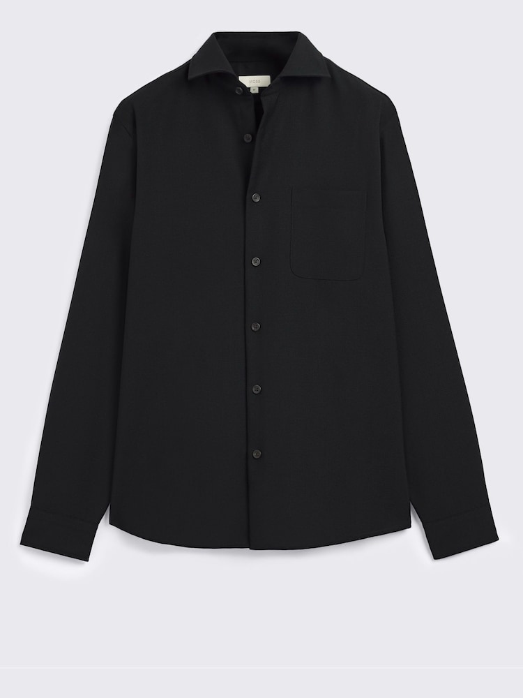 MOSS Black Tropical Overshirt - Image 4 of 4 MOSS Black Tropical Overshirt - Image 4 of 4