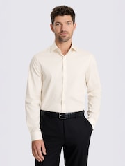 MOSS Natural Slim Fit Stretch Shirt - Image 1 of 2