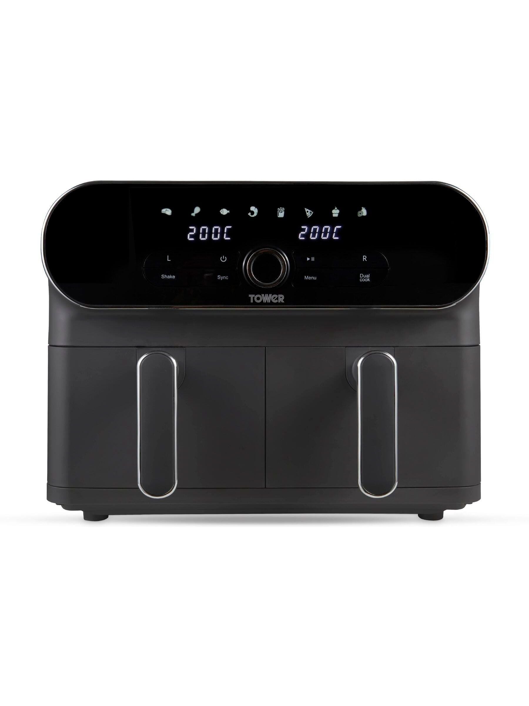 Tower Vortx Elite T17138 10.4L Air Fryer Grey BLACK DRAWERS - Image 11