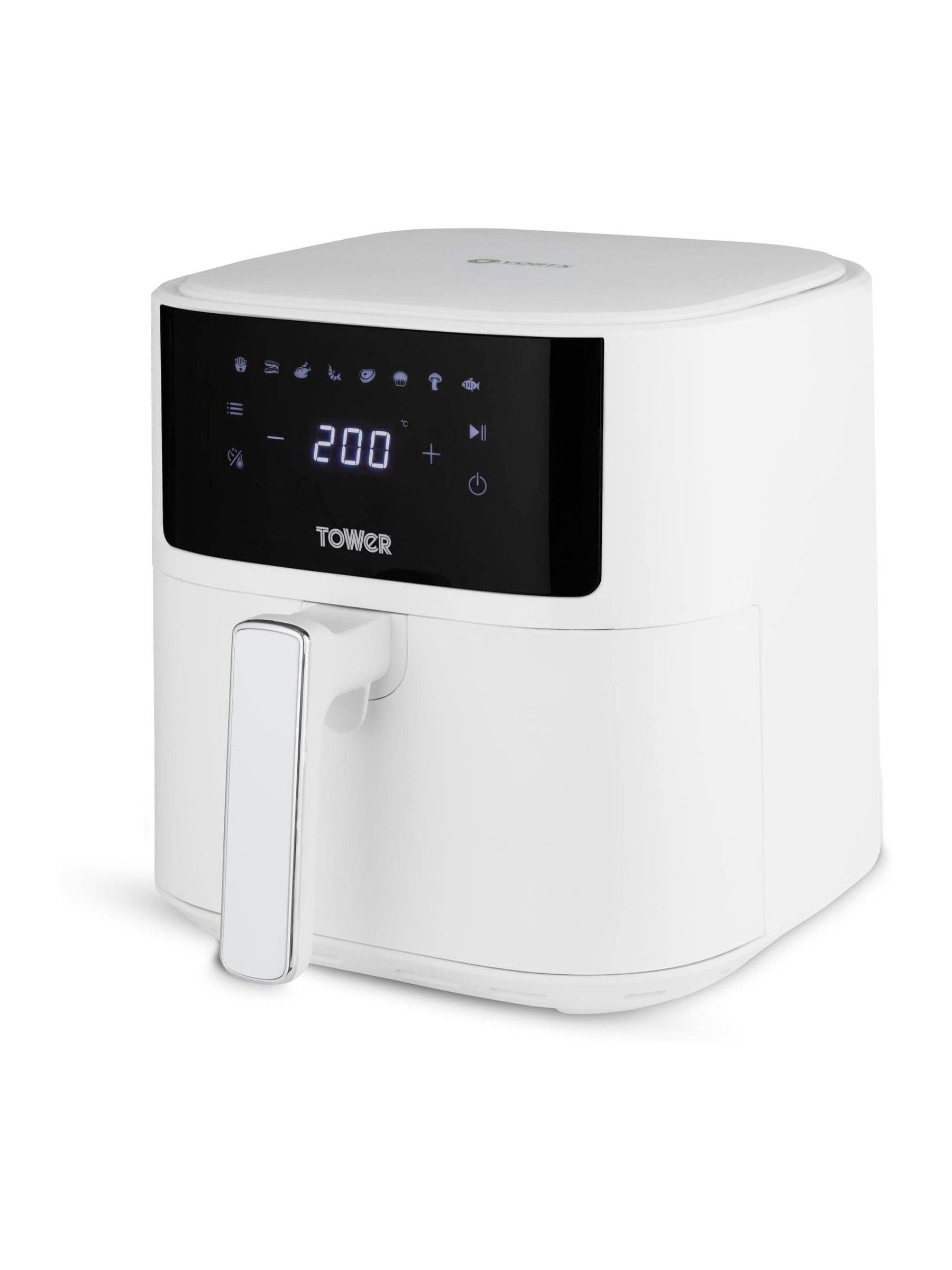 Tower Vortx Air Fryer with Digital Control Panel, 8 Pre-Set Cooking Functions, 1700W, 6L, White | Size: A - Image 4