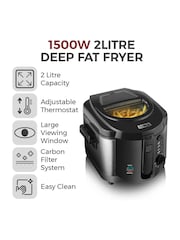 Tower Black 2L Deep Fat Fryer - Image 2 of 12